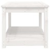 Table de jardin blanc 82,5x50,5x45 cm bois massif de pin 