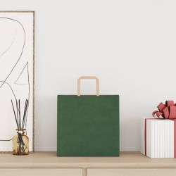 Sacs en papier 250 pcs avec poignées vert 26x17x25 cm 