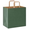 Sacs en papier 250 pcs avec poignées vert 26x17x25 cm 