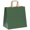 Sacs en papier 250 pcs avec poignées vert 26x17x25 cm 