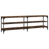 Meuble TV chêne fumé 160x30x50 cm bois d'ingénierie 