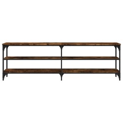 Meuble TV chêne fumé 160x30x50 cm bois d'ingénierie 