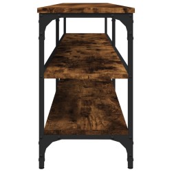 Meuble TV chêne fumé 160x30x50 cm bois d'ingénierie 
