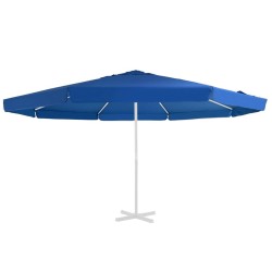 Tissu de remplacement pour parasol d'extérieur Bleu azuré 500cm 