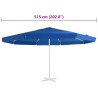 Tissu de remplacement pour parasol d'extérieur Bleu azuré 500cm 