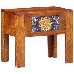Table d'appoint40x30x36 cm en bois massif d'acacia 