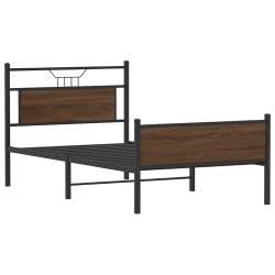 Cadre de lit sans matelas chêne marron 100x200 cm 