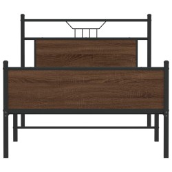 Cadre de lit sans matelas chêne marron 100x200 cm 