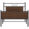 Cadre de lit sans matelas chêne marron 100x200 cm 
