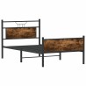 Cadre de lit sans matelas chêne fumé 100x200 cm bois ingénierie 