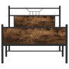 Cadre de lit sans matelas chêne fumé 100x200 cm bois ingénierie 