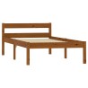 Cadre de lit sans matelas Marron miel Bois pin massif 90x200 cm 