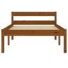 Cadre de lit sans matelas Marron miel Bois pin massif 90x200 cm 