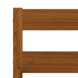 Cadre de lit sans matelas Marron miel Bois pin massif 90x200 cm 