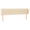 Tête de lit avec oreilles Crème 163x23x78/88 cm Tissu 
