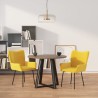Chaises à manger lot de 2 Jaune Velours 