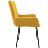 Chaises à manger lot de 2 Jaune Velours 