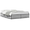 Cadre de lit sans matelas sonoma gris 140x190 cm 