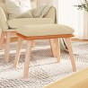 Repose-pied Crème 45x29,5x35 cm Tissu et similicuir 