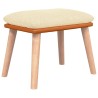 Repose-pied Crème 45x29,5x35 cm Tissu et similicuir 