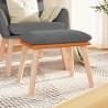 Repose-pied Gris clair 45x29,5x35 cm Tissu et similicuir 
