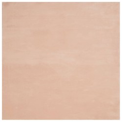 Tapis HUARTE à poils courts doux lavable rouge clair 120x120 cm 