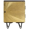 Table de chevet avec front en laiton 40x30x50cm Manguier massif 