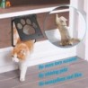 Porte noire à rabat magnétique verrouillable pour animaux de compagnie