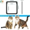 Porte noire à rabat magnétique verrouillable pour animaux de compagnie
