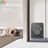 Porte noire à rabat magnétique verrouillable pour animaux de compagnie
