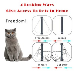 Porte de sécurité pour animaux de compagnie avec serrure de sécurité à