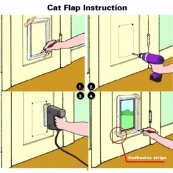 Porte de sécurité pour animaux de compagnie avec serrure de sécurité à