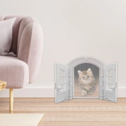 Rabat de porte pour chat, taille réglable, résistant aux intempéries, 
