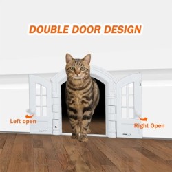 Rabat de porte pour chat, taille réglable, résistant aux intempéries, 