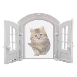 Porte pour chat pour porte extérieure, rabat pour chat, rabat de porte
