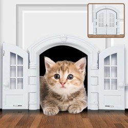 Porte pour chat pour porte extérieure, rabat pour chat, rabat de porte