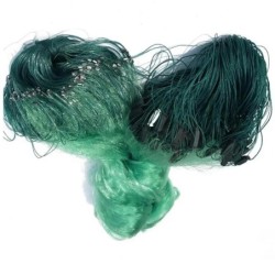 Filet de pêche pliable en Nylon monofilament vert, profondeur 1.5m à 3
