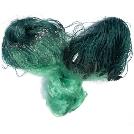 Filet de pêche pliable en Nylon monofilament vert, profondeur 1.5m à 3