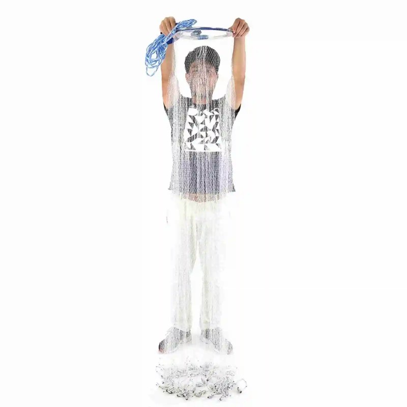 Filet de pêche extérieur Nylon Monofilament moulé lancer à la main fil Filet de pêche extérieur Nylon Monofilament moulé lancer à la main fil