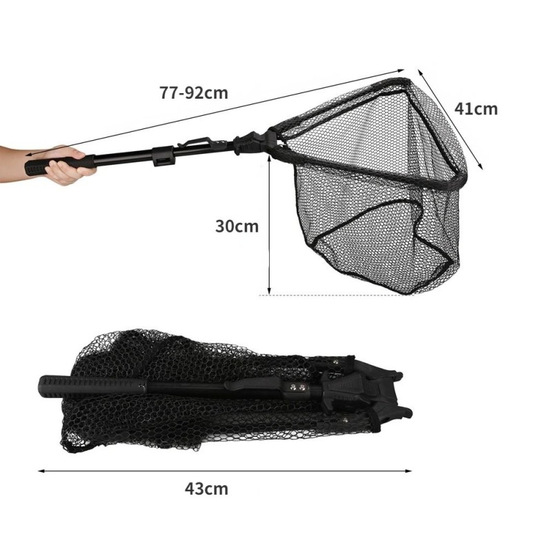 190cm 92cm 55cm filet d'atterrissage télescopique pliant canne à pêche 190cm 92cm 55cm filet d'atterrissage télescopique pliant canne à pêche