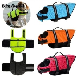 Gilet de sauvetage d'été réfléchissant réglable pour grands chiens, ma
