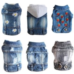 XS-2XL Denim chien vêtements Cowboy chien manteau chiot vêtements pour