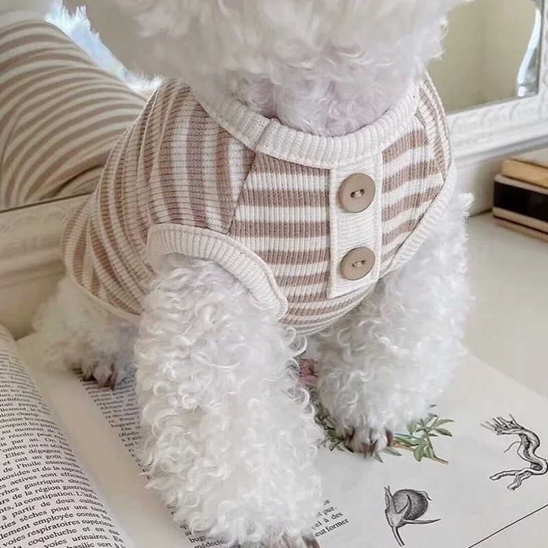 Nouveau chien de compagnie rayé sweat chien vêtements pour petits chie Nouveau chien de compagnie rayé sweat chien vêtements pour petits chie