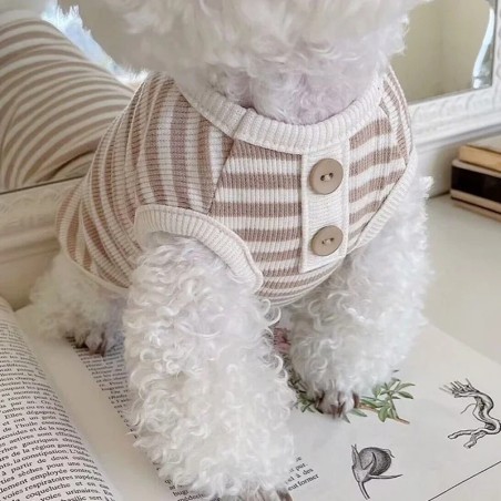 Nouveau chien de compagnie rayé sweat chien vêtements pour petits chie