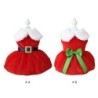 Robe rouge pour chiens et chats, vêtements d'hiver doux pour filles, j