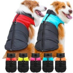 Vêtements chauds imperméables pour chiens, manteau pour animaux de com