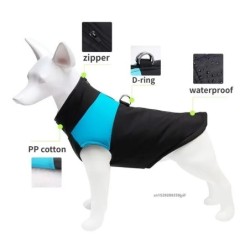 Vêtements chauds imperméables pour chiens, manteau pour animaux de com