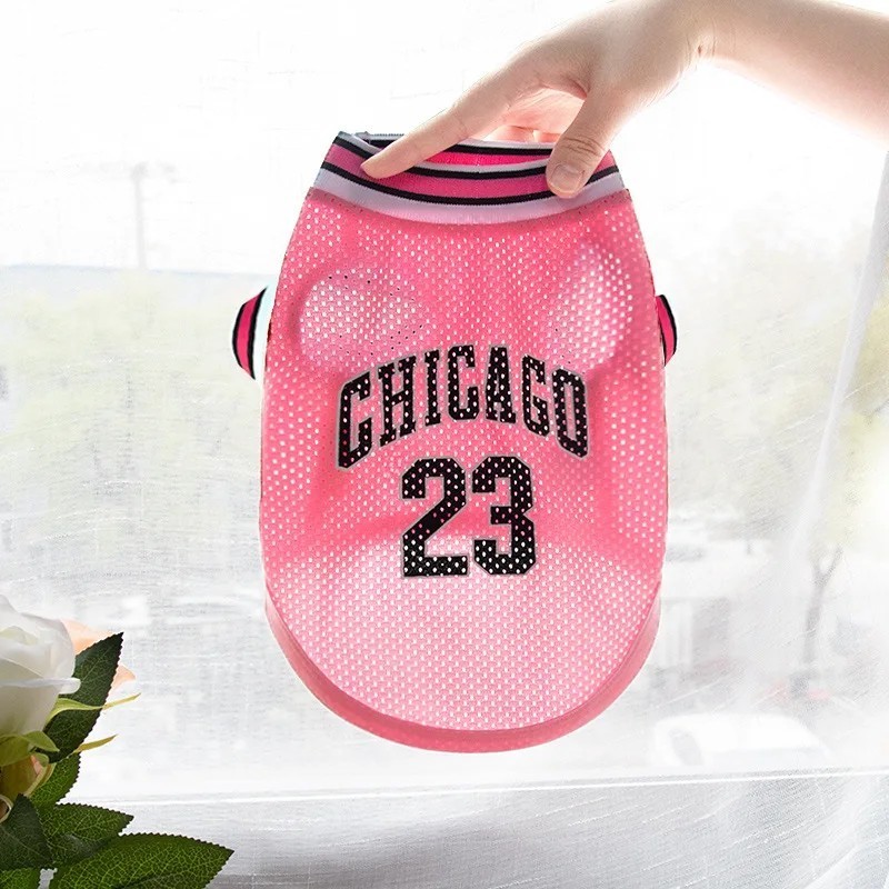 Maillot de basket-ball en maille respirante pour chien, vêtements XS-5 Maillot de basket-ball en maille respirante pour chien, vêtements XS-5