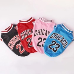 Maillot de basket-ball en maille respirante pour chien, vêtements XS-5