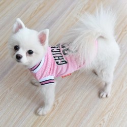 Maillot de basket-ball en maille respirante pour chien, vêtements XS-5